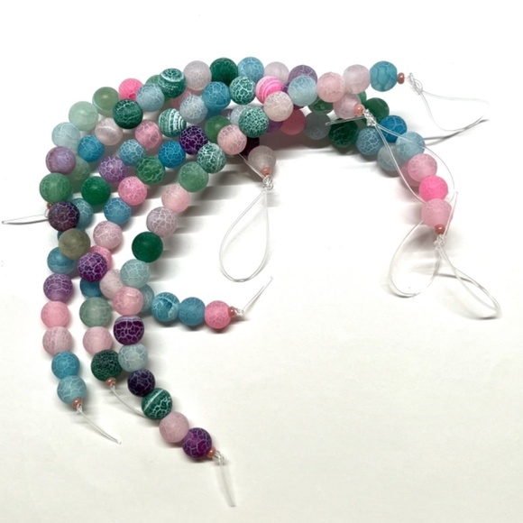 As Low As $2 6mm Weathered Agate Mixed Colour Beads (20) - Picture 2 of 3